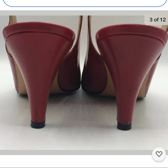 Salvatore Ferragamo slingback red woman’s 7 -4A - Picture 3 of 12